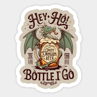 A Dragon's Pint - Cute Beer Drinker Sticker